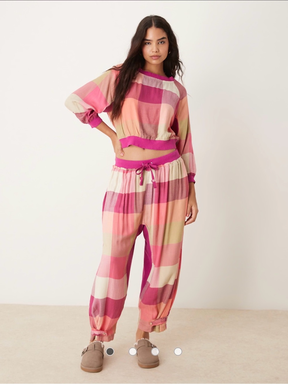 Intimately by Free People Sugar Cookie Flannel Pants/Pajama (harem style) - Picture 4 of 12